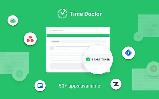 Time Doctor Chrome Extension: Rastreamento de Tempo Eficiente - Screenshot 1