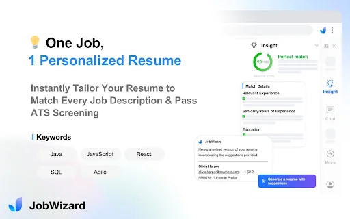 JobWizard: Preenchimento Automático de Vagas e IA para Empregos - Screenshot 3