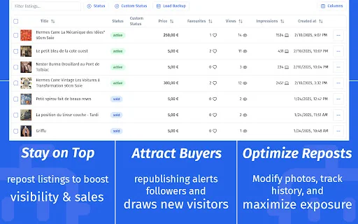Dotb: Automatize suas Vendas no Vinted – Aumente seu Lucro Agora - Screenshot 1